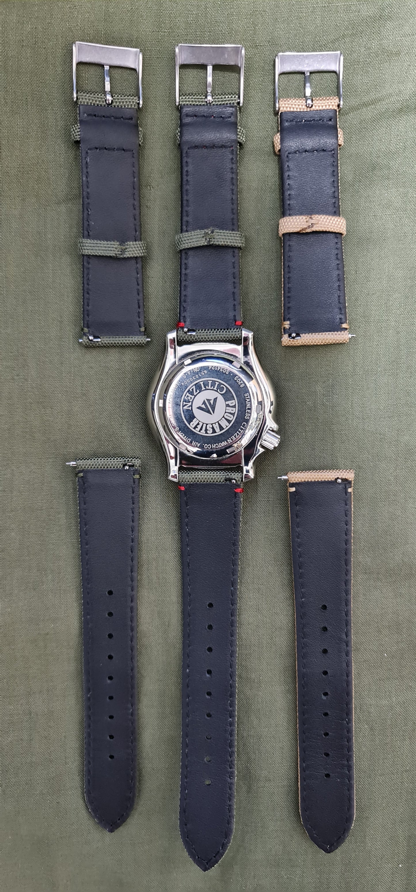 NDC 2 piece water resistant Cordura leather lined straps with quick release spring bars - NDC Straps
