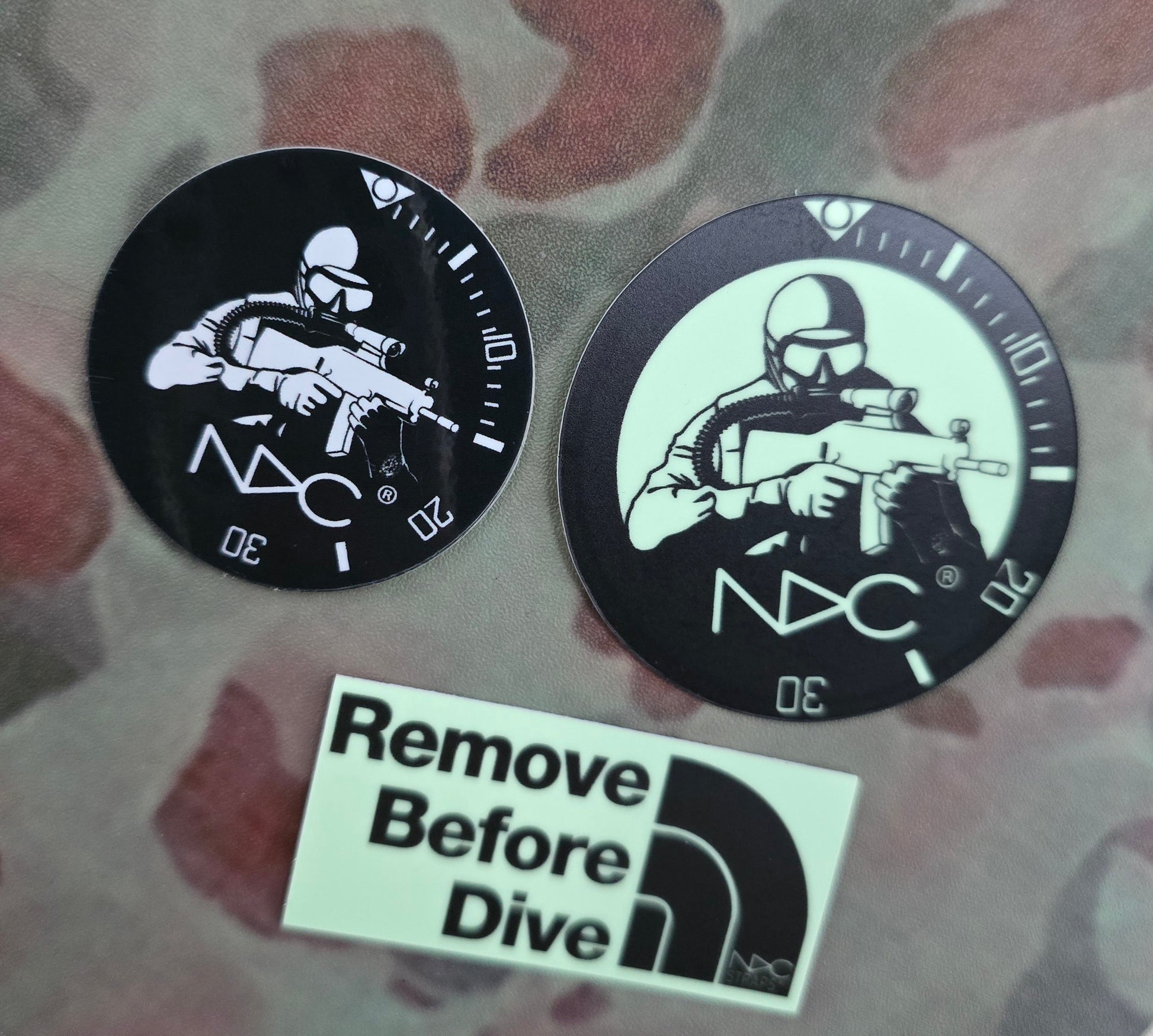 NDC Combat Diver stickers - pack of 3 - NDC Straps
