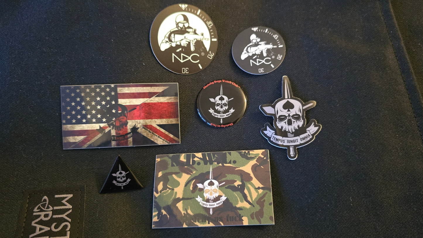 SBWC pin and sticker pack - NDC Straps