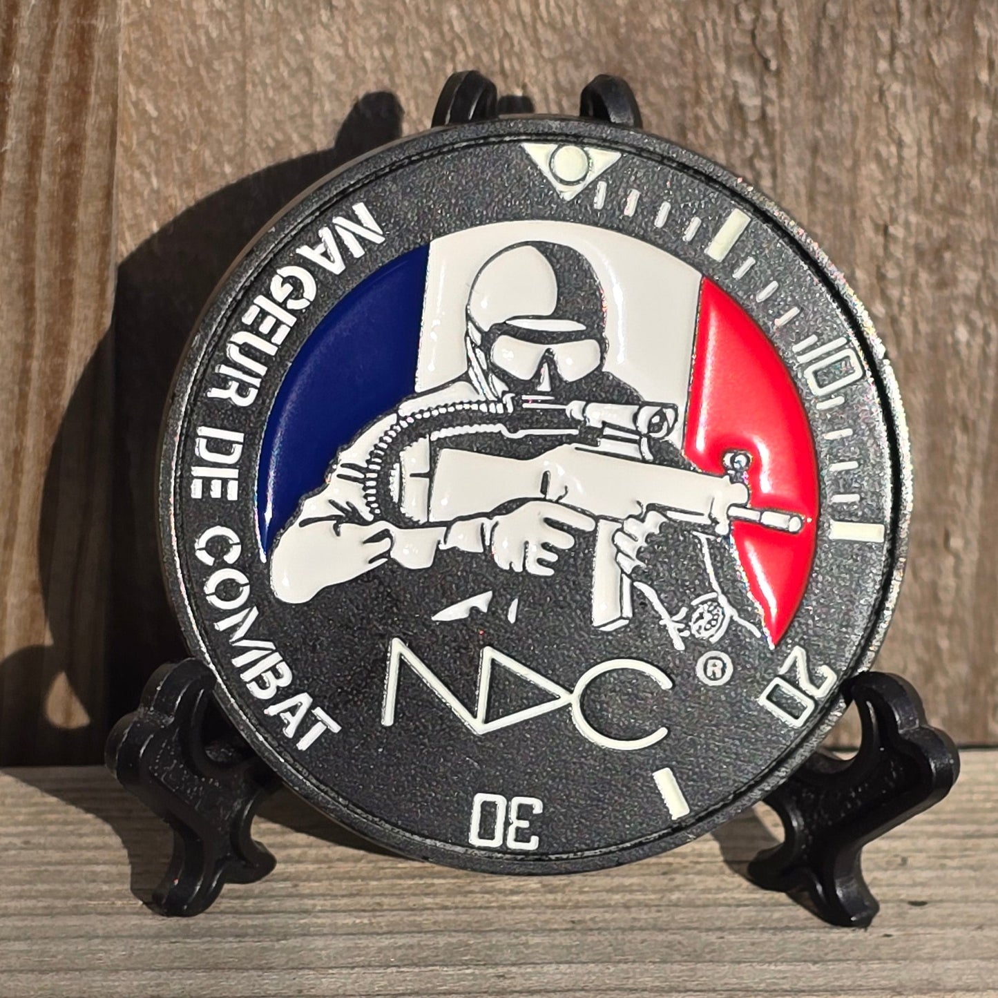 NDC challenge coin featuring glow-in-the-dark - Limited Edition - NDC Straps