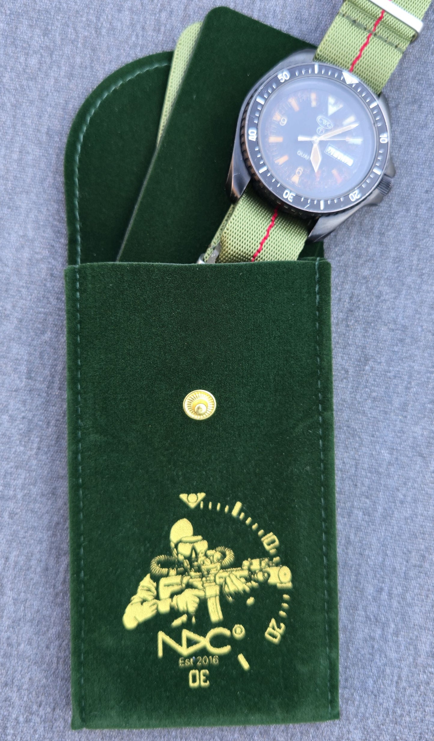 NDC velvet watch pouch Green or Black - NDC Straps