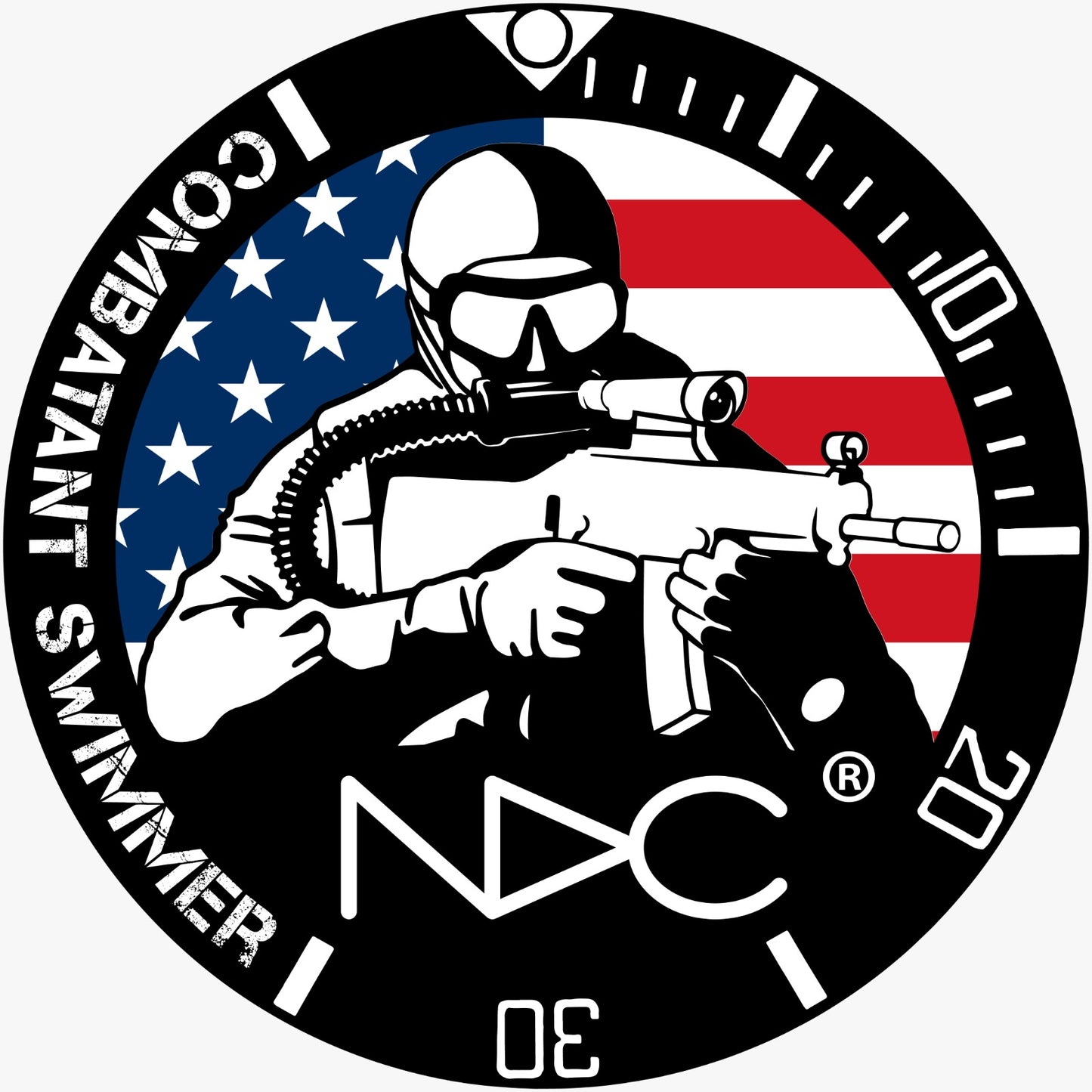 NDC Combat Diver stickers - NDC Straps