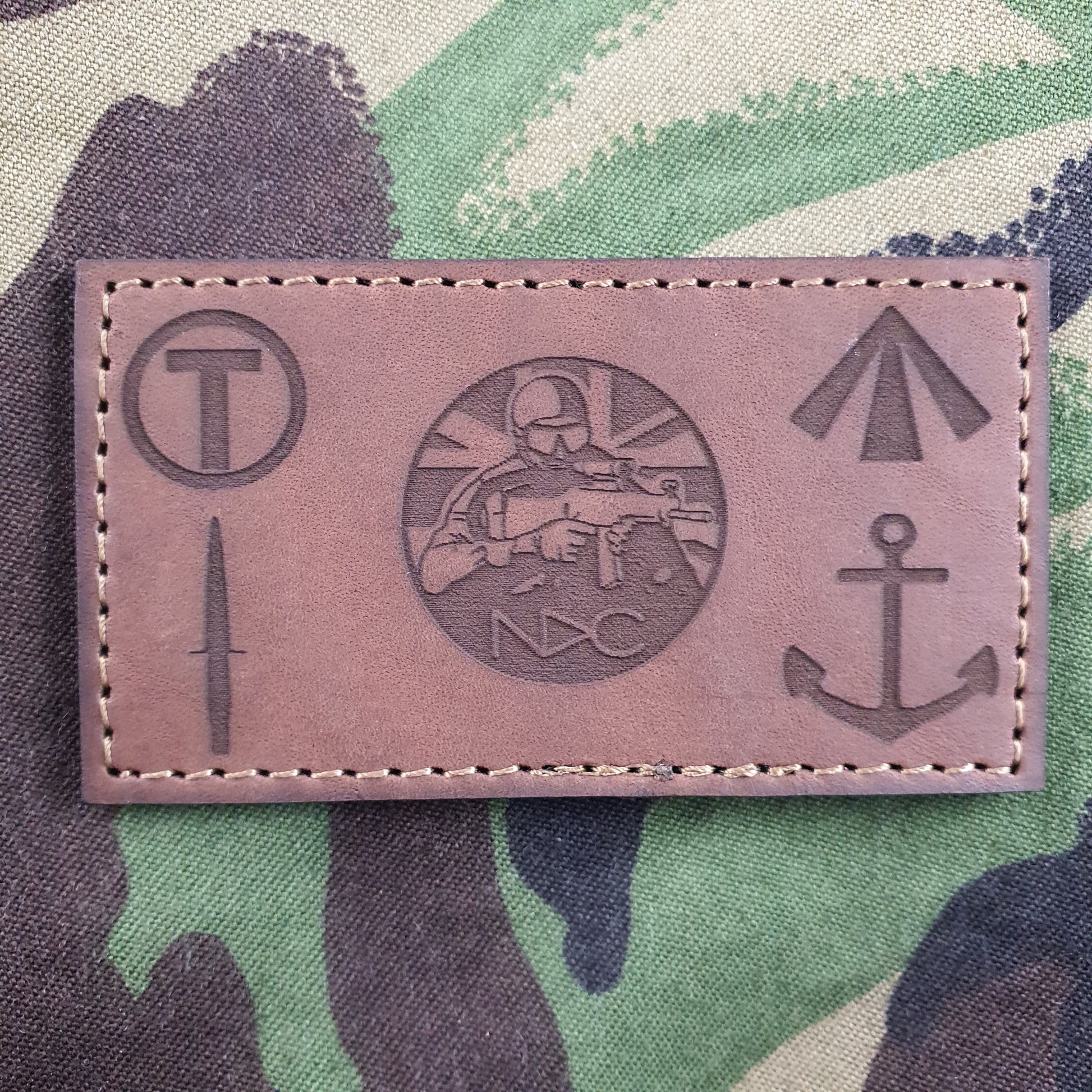 NDC Rectangle leather patch - NDC Straps