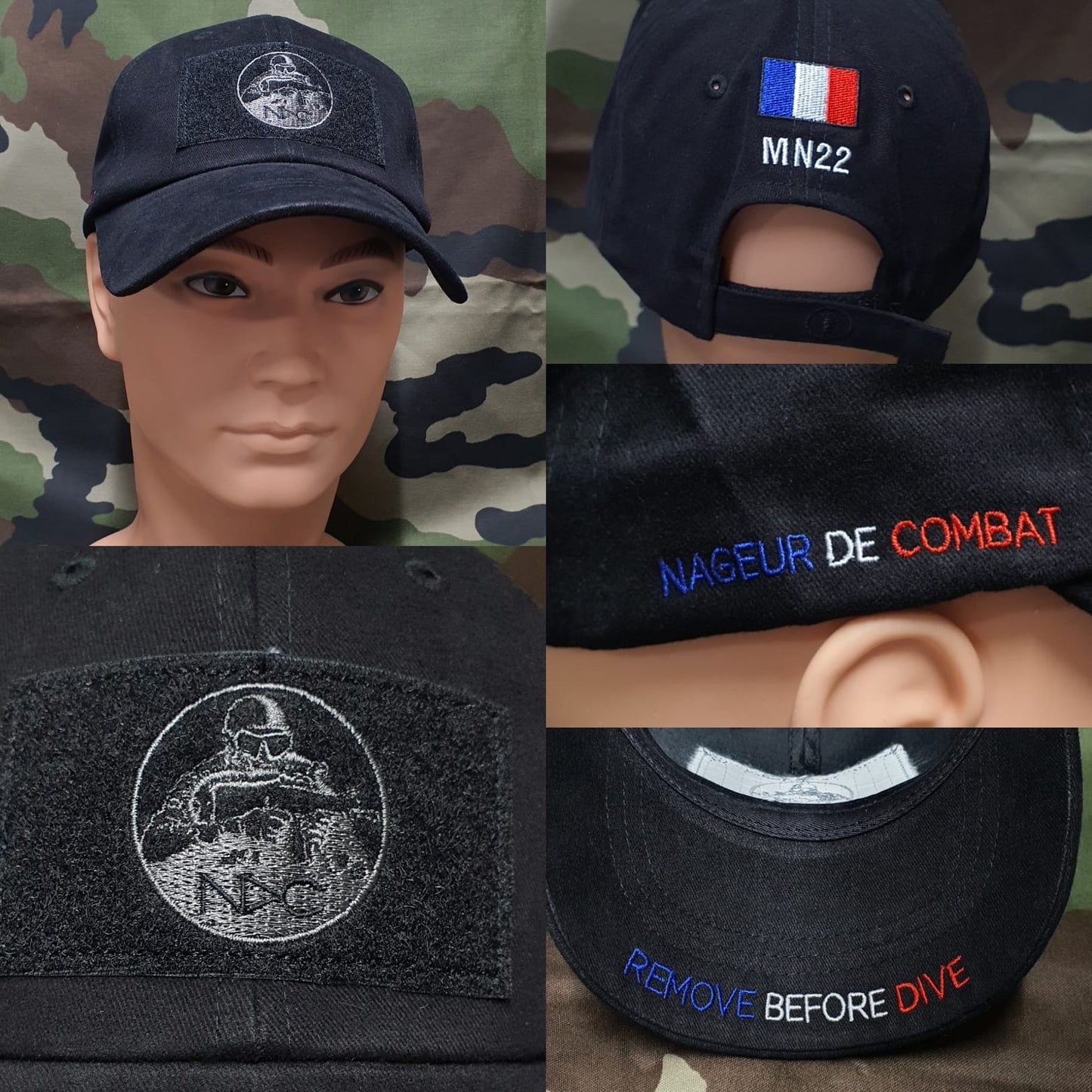 Nageur de Combat - MN22 Tactical Cap - NDC Straps