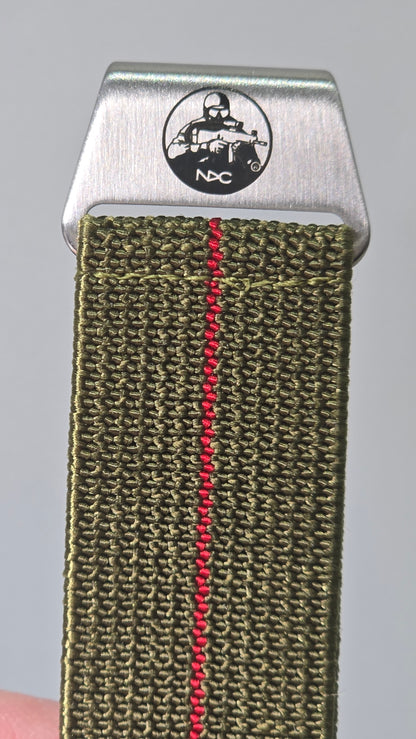 Original NDC strap - Khaki with Red Stripe