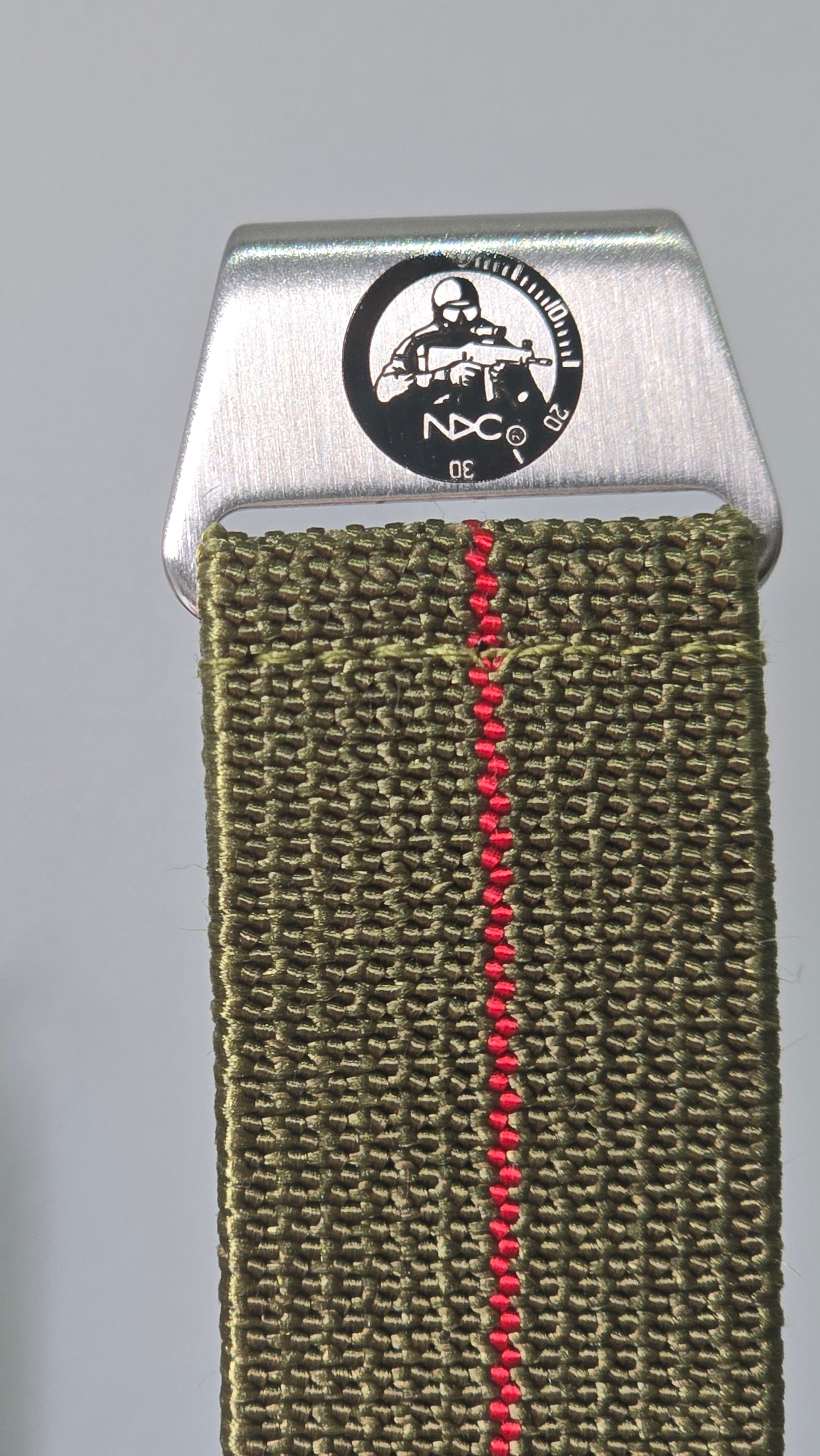 Original NDC strap - Khaki with Red Stripe