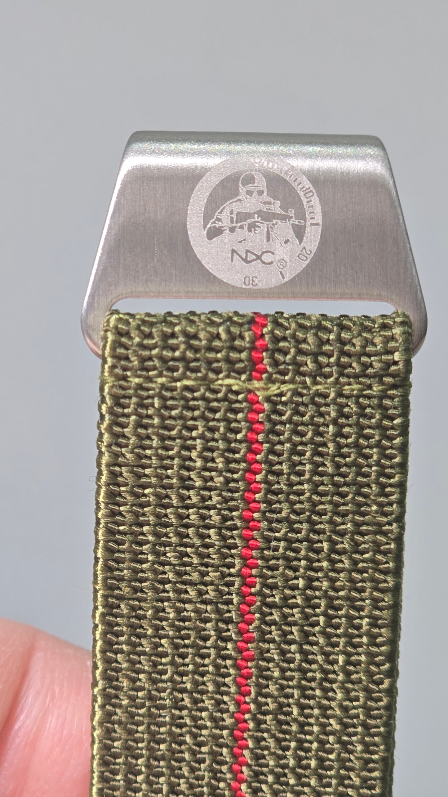 Original NDC strap - Khaki with Red Stripe