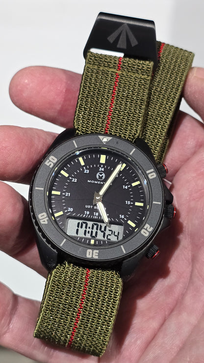 Original NDC strap - Khaki with Red Stripe - NDC Straps