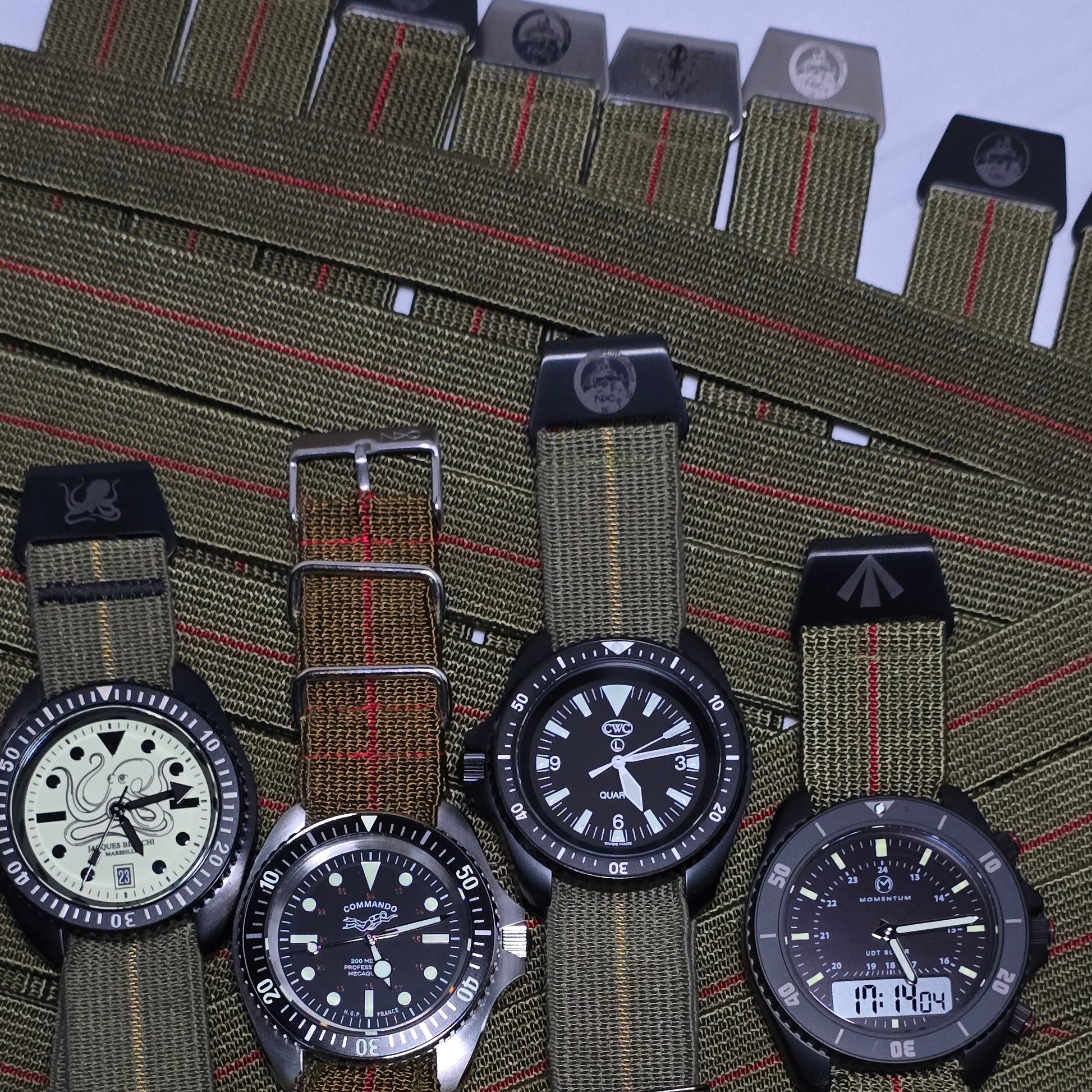 Original NDC strap - Khaki with Red Stripe - NDC Straps