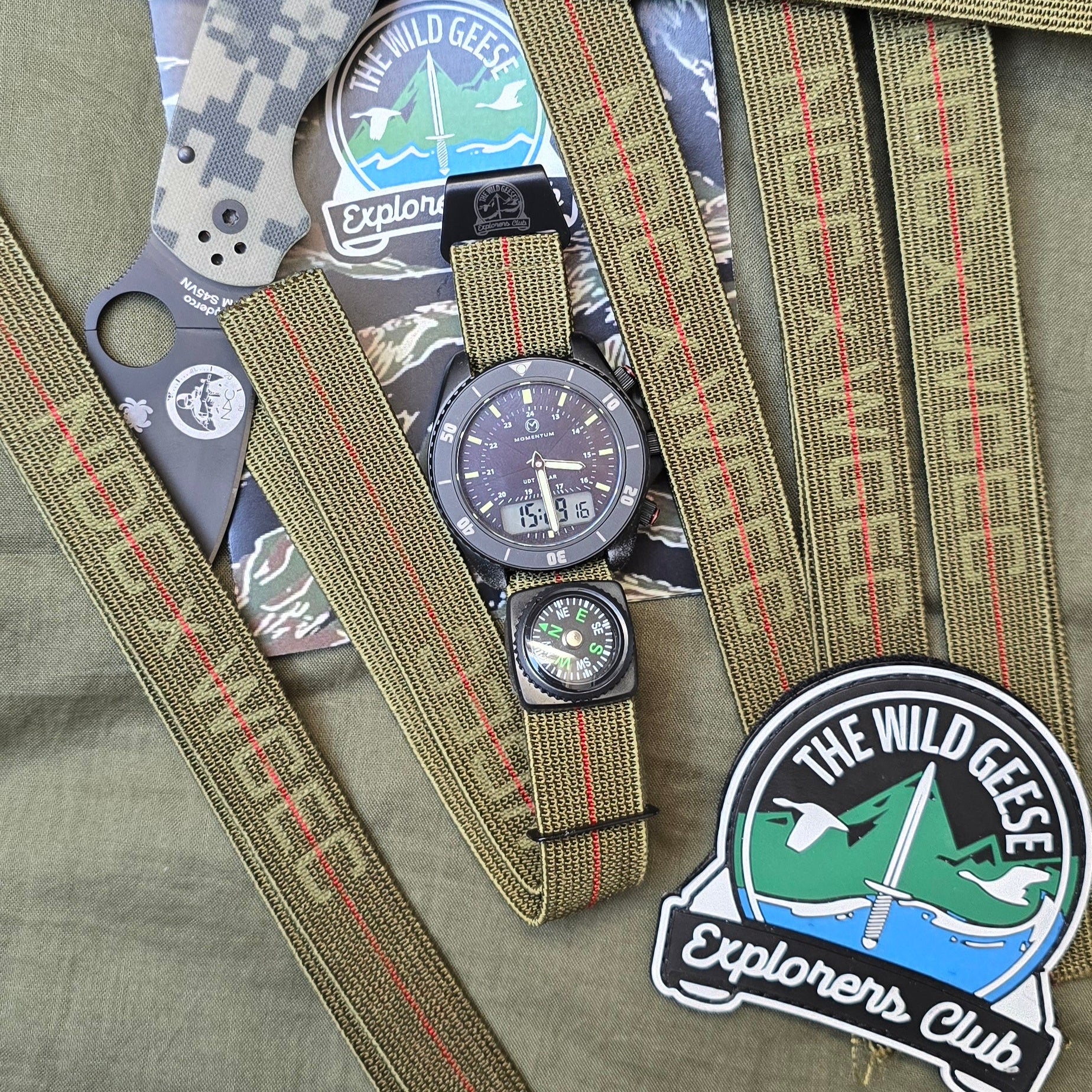 NDC® X Wild Geese Explorers Club red stripe edition - NDC Straps