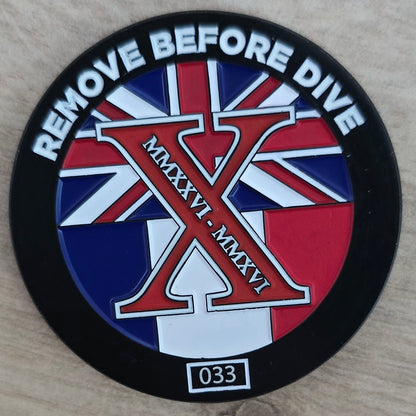 NDC challenge coin featuring glow-in-the-dark - Individually Numbered Limited Edition of 50 - NDC Straps