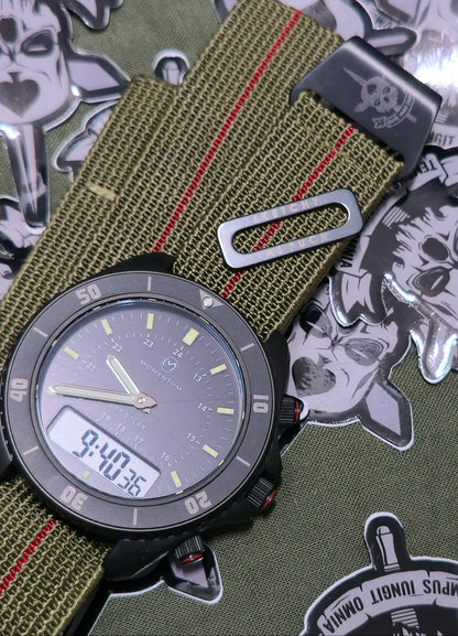 NDC® X Sketchy Boyz Watch Club™ khaki and red stripe strap - NDC Straps