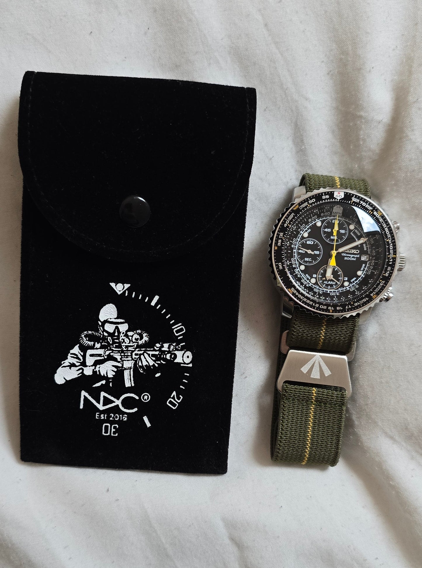 NDC Black velvet watch pouch
