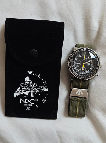 NDC Black velvet watch pouch