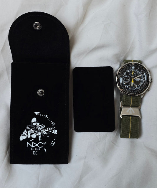 NDC Black velvet watch pouch