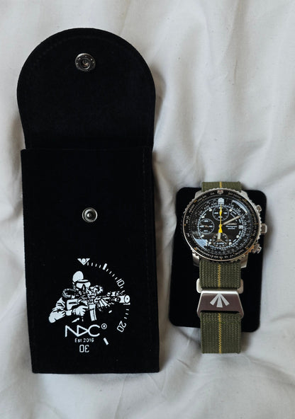 NDC Black velvet watch pouch