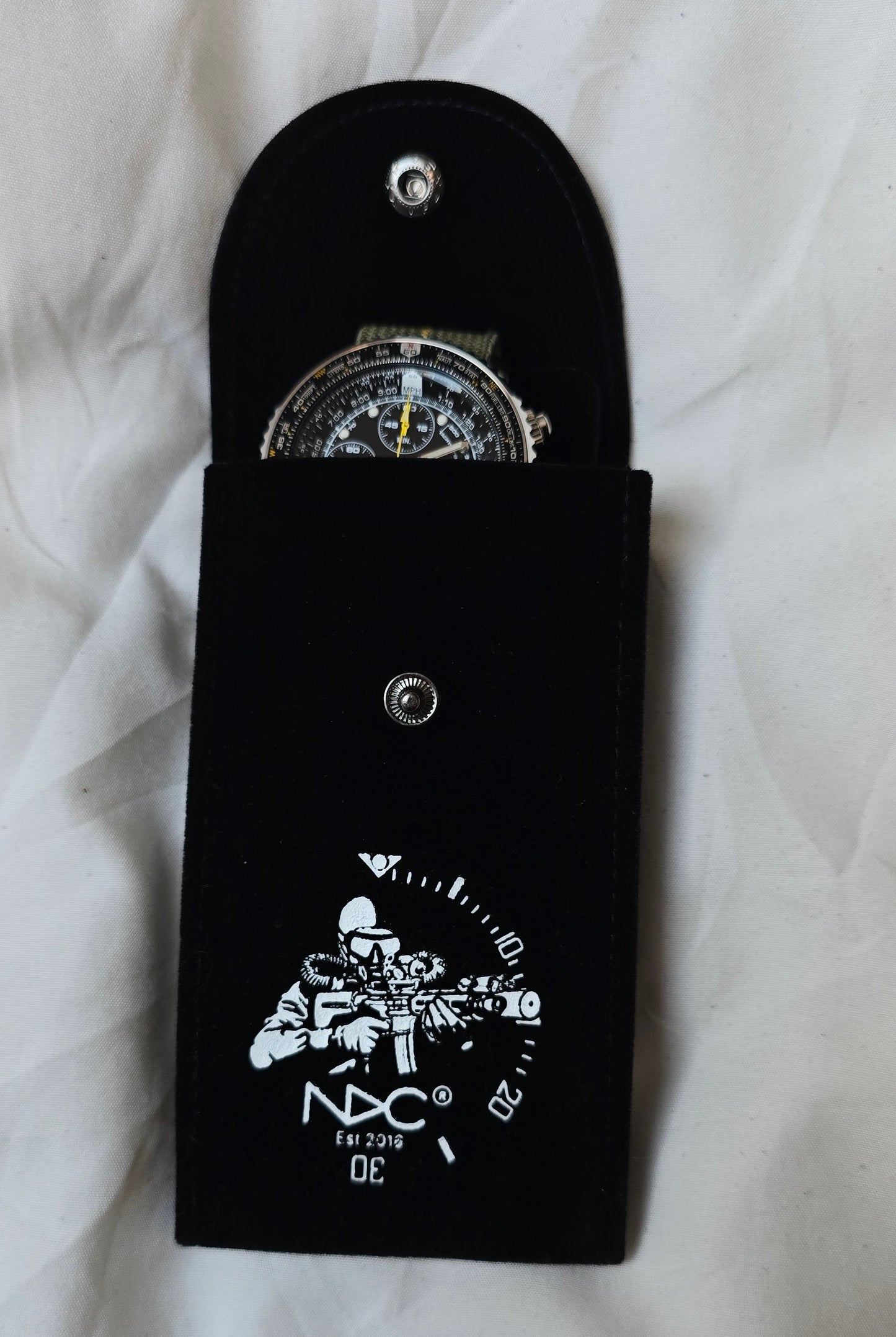 NDC Black velvet watch pouch