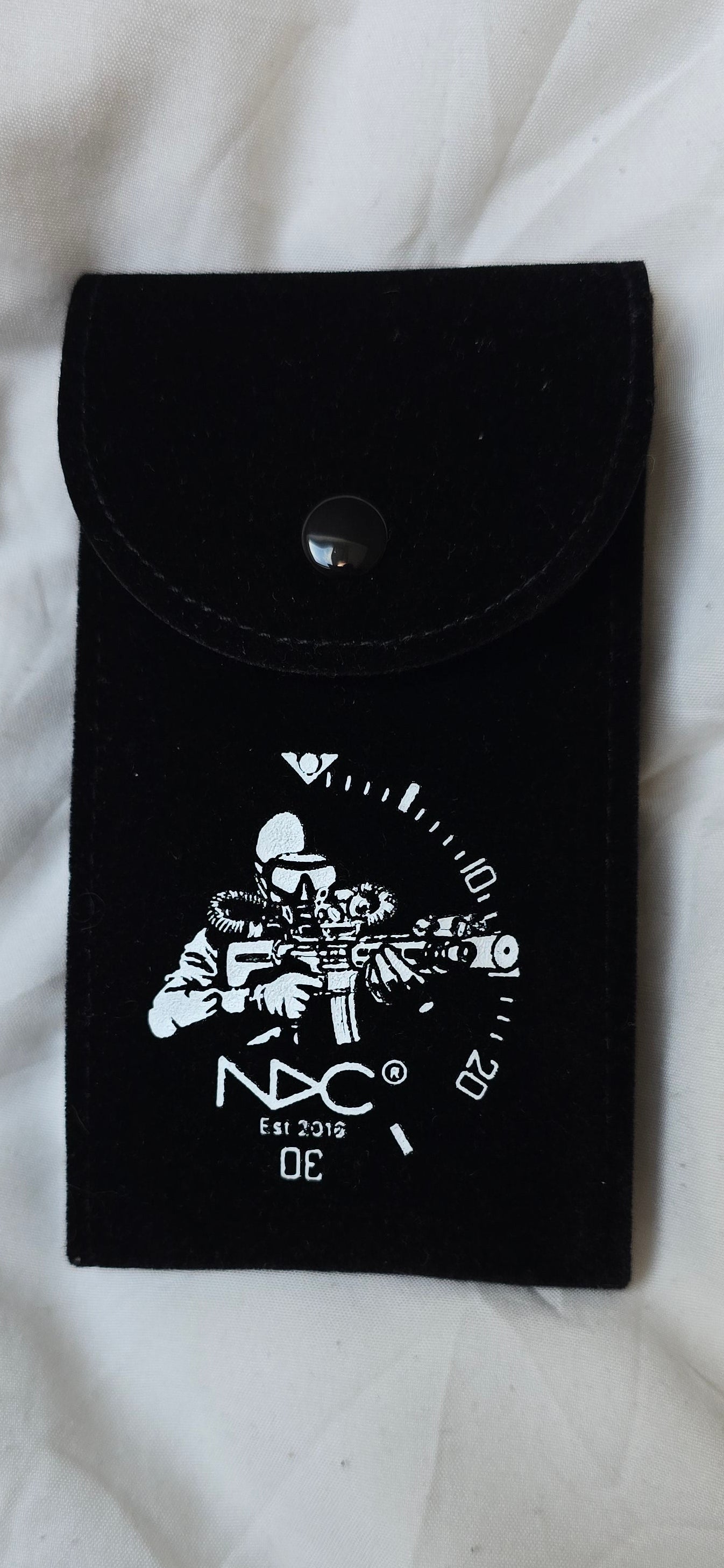 NDC Black velvet watch pouch