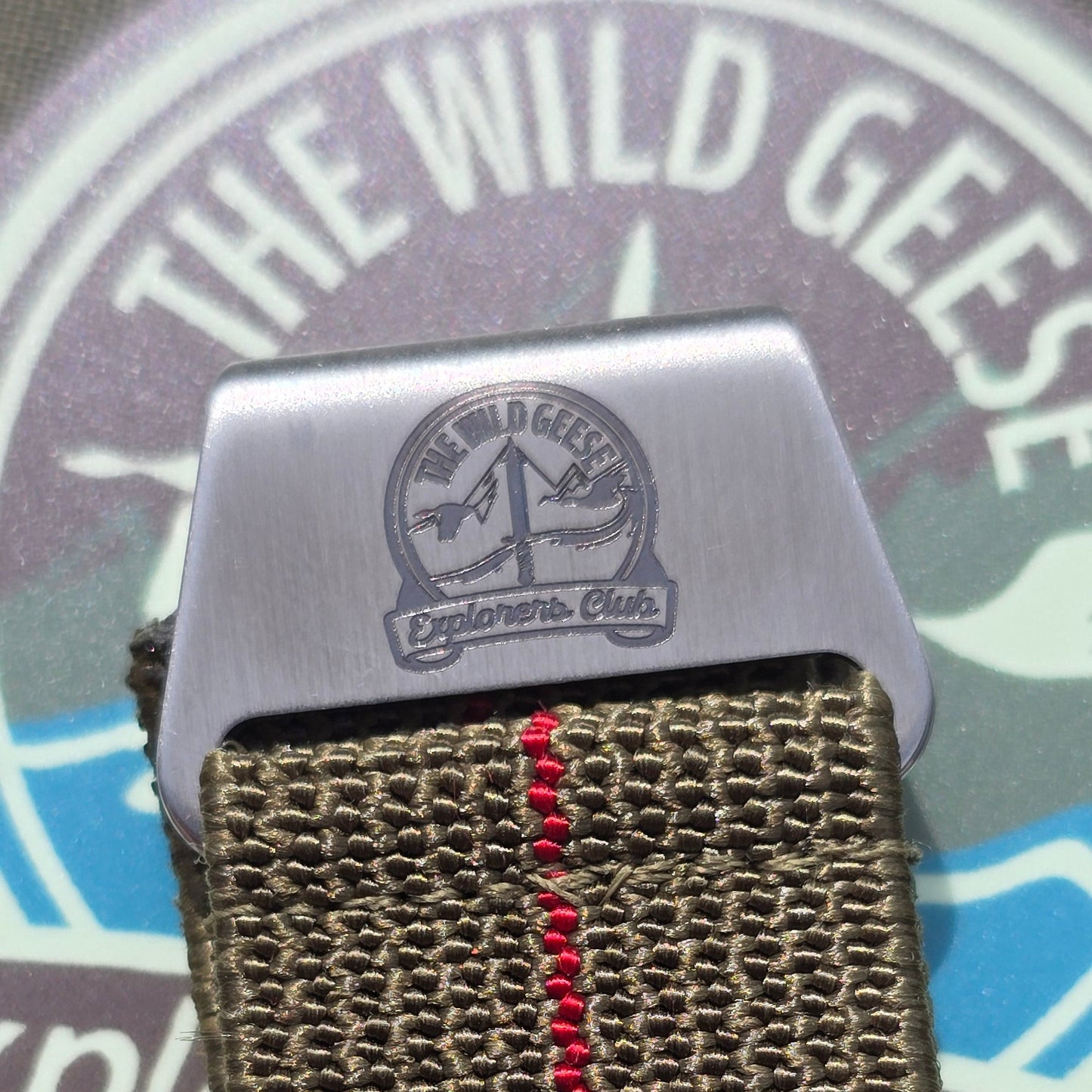 NDC® X Wild Geese Explorers Club red/yellow stripe steel hook