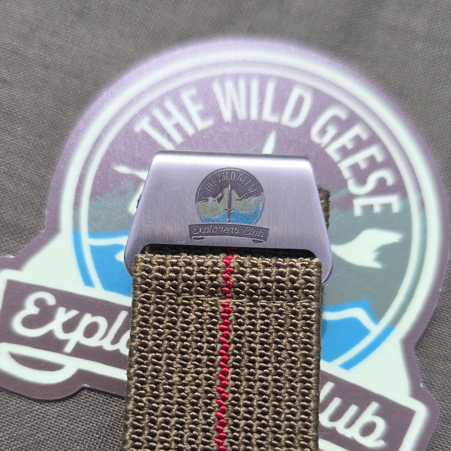 NDC® X Wild Geese Explorers Club red/yellow stripe steel hook