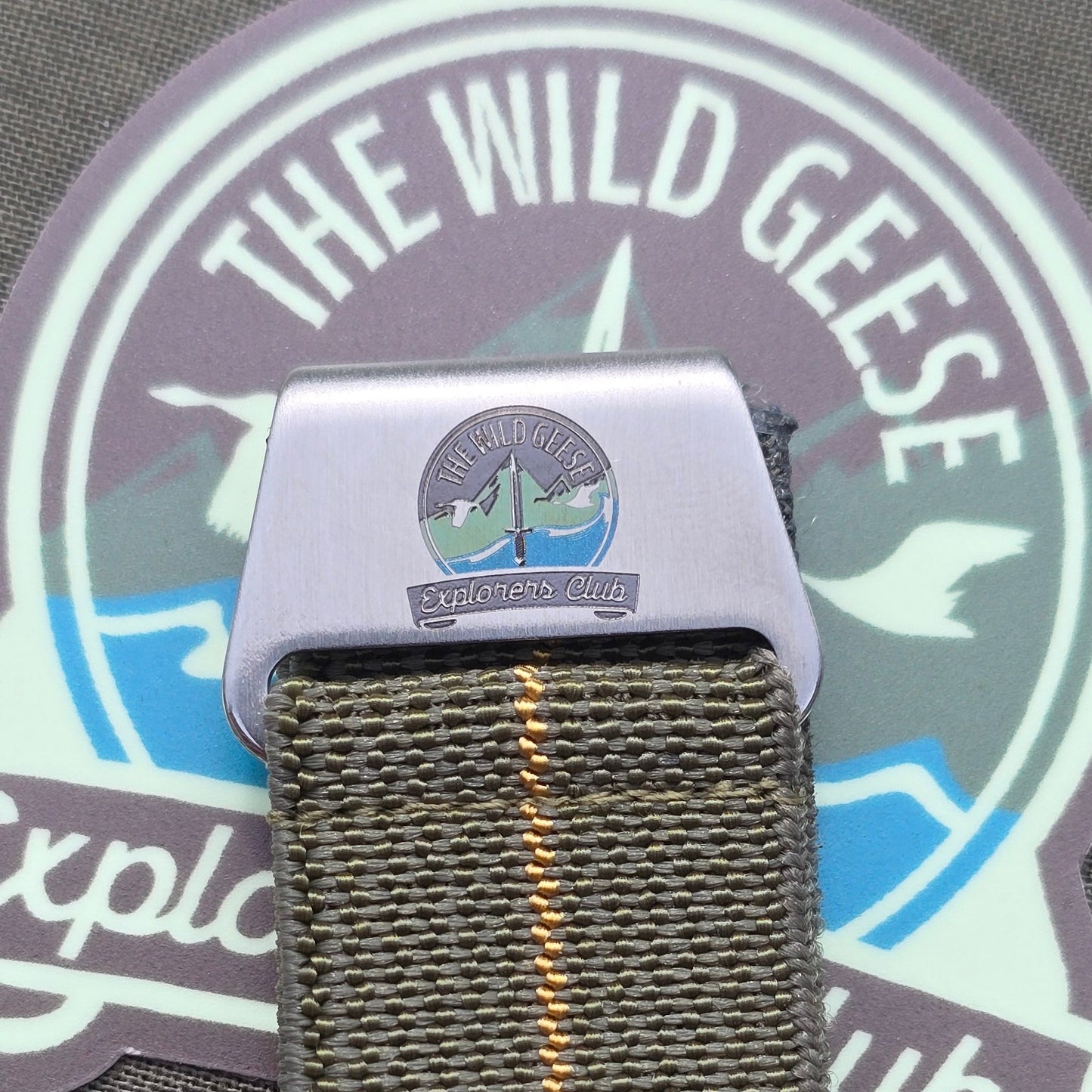 NDC® X Wild Geese Explorers Club red/yellow stripe steel hook
