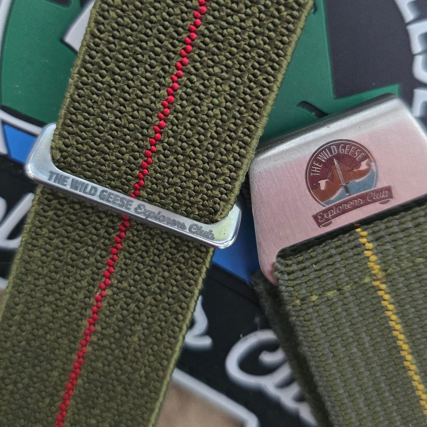 NDC® X Wild Geese Explorers Club red/yellow stripe steel hook