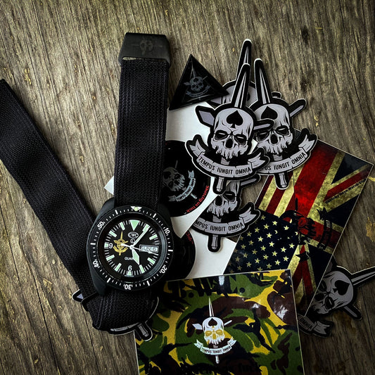 NDC® X Sketchy Boyz Watch Club™ "Stealth Black" strap with pin and stickers - NDC Straps