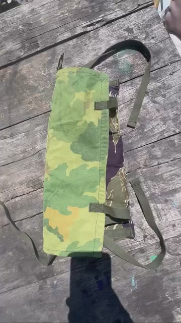NDC Slim Luxury Nylon Strap – Army Green / Red Stripe.