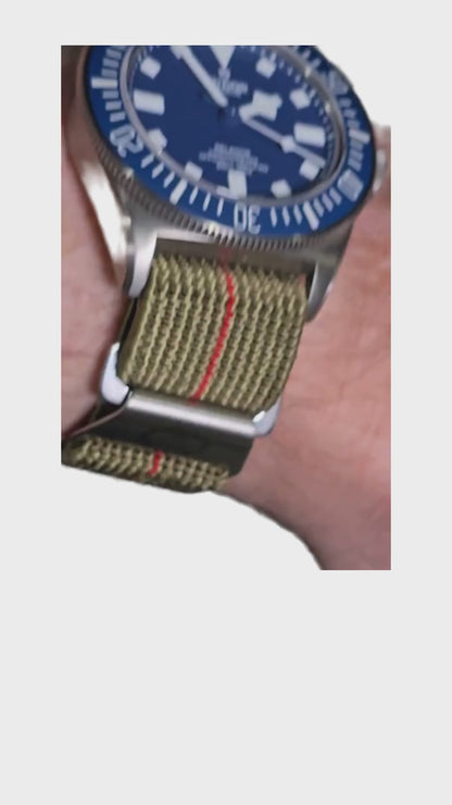 Original NDC strap - Khaki with Red Stripe