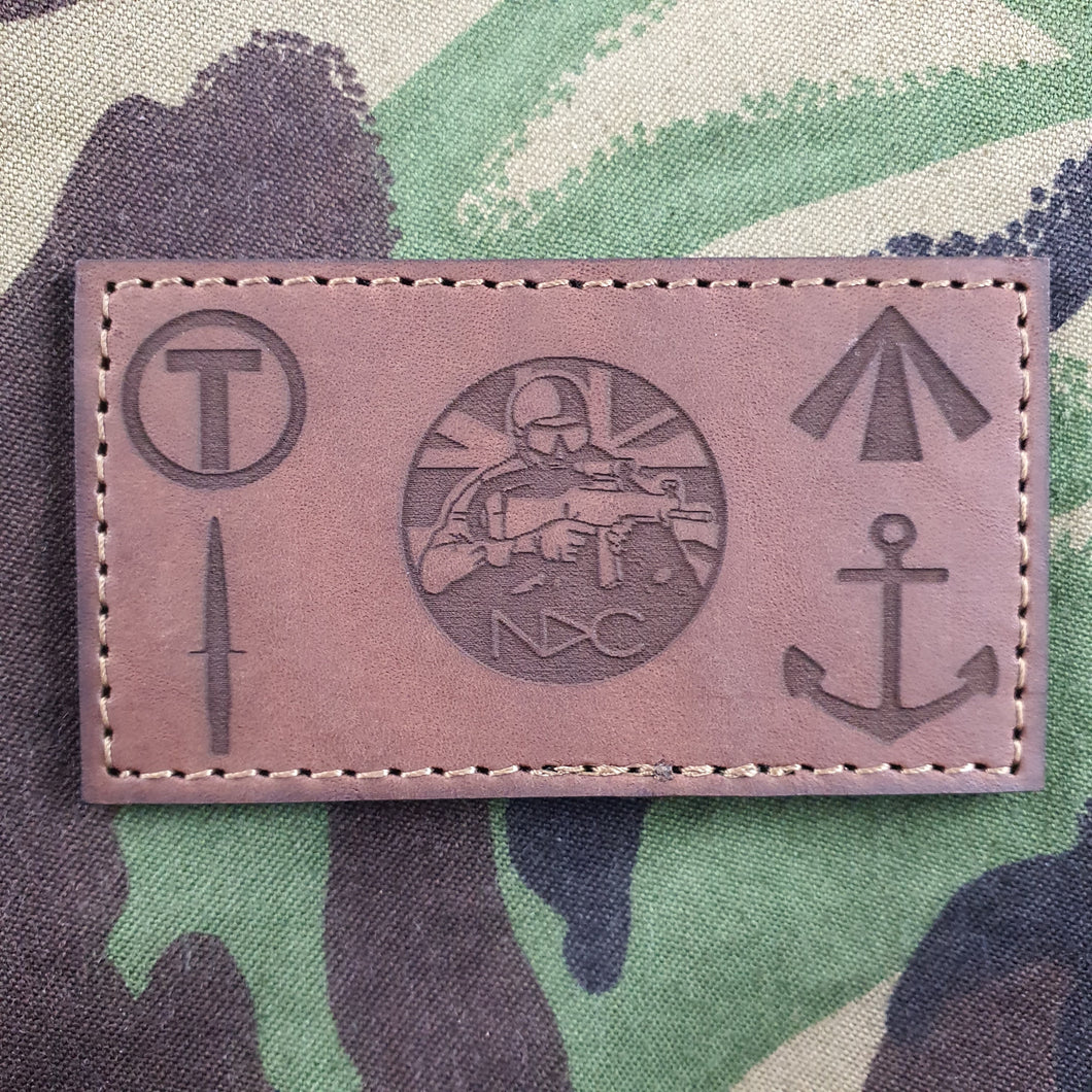 NDC Rectangle leather patch