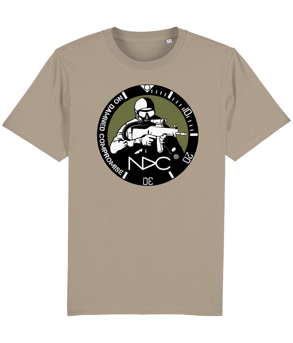 NDC Khaki 'No Damned Compromise' Teeshirt - NDC Straps